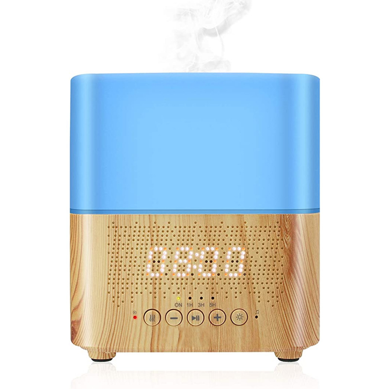 Difusor de aire de aceite de aroma esencial de 300 ml con despertador de altavoces