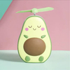 Mini ventilador portátil lindo del PDA del espejo del maquillaje del LED de la belleza del aguacate 