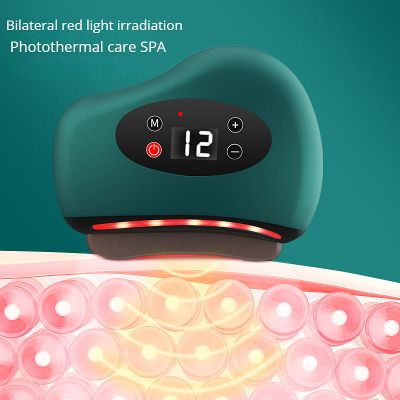 Masajeador Facial de belleza eléctrico con carga USB, herramienta Guasha, tabla de raspado