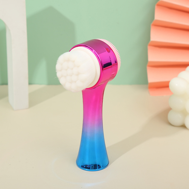 2 en 1 cepillo de limpieza facial manual de lavado facial para una limpieza profunda