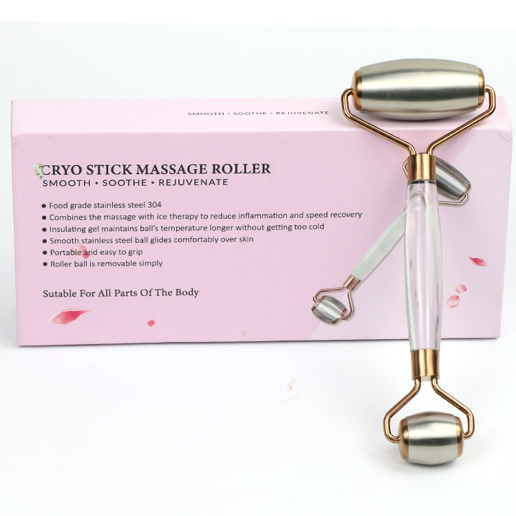 Belleza Gua Sha Ice Tool Masajeador facial Rodillo de jade 