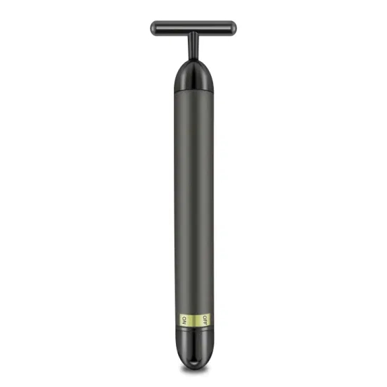Rodillo facial del Massager de la forma de T de la barra de belleza del oro del cuidado de piel 24K 