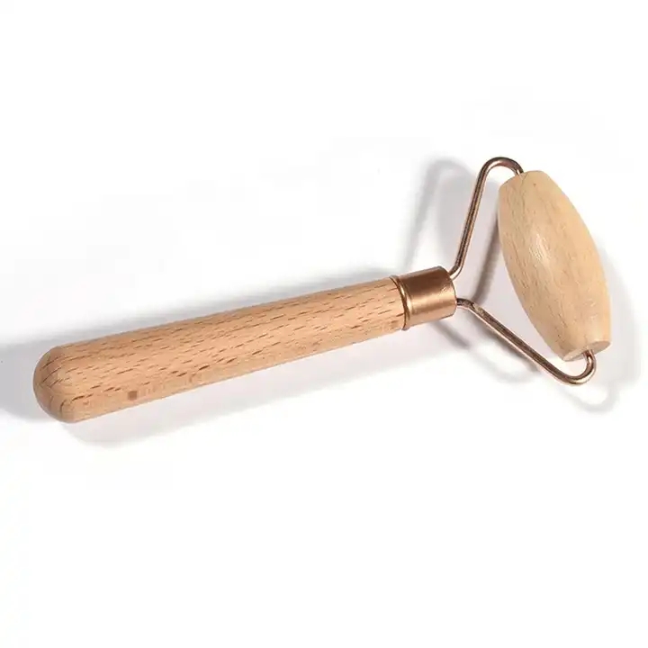 Rodillo de jade facial de madera Gua Sha Tool 