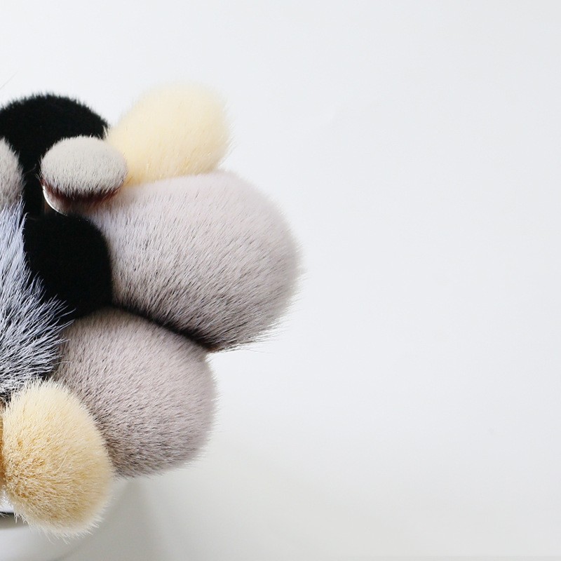 El maquillaje 15PCS equipa el sistema de cepillo del maquillaje del polvo flojo del pelo animal 