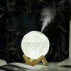 Humidificador USB, humidificador con pulverizador, lámpara de Luna 3D silenciosa de escritorio para dormitorio