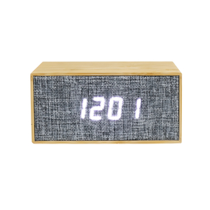Regalo promocional LED de madera Alarma digital Radio de reloj electrónico en línea