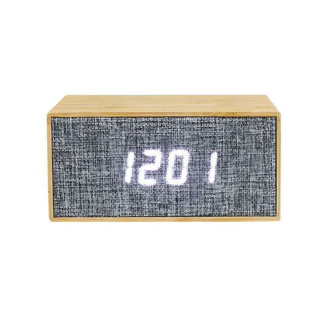 Regalo promocional LED de madera Alarma digital Radio de reloj electrónico en línea