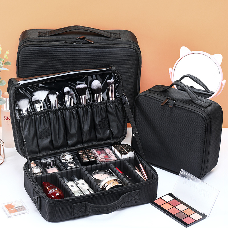 bolso cosmético profesional de la caja del tren del maquillaje del paño de 36-55L Oxford