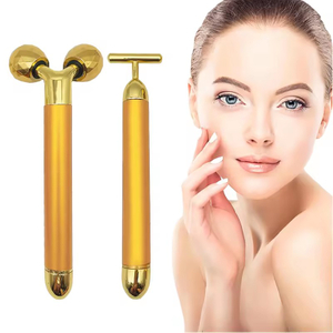 Barra de masaje de belleza con barra de estiramiento facial de oro de 24 quilates