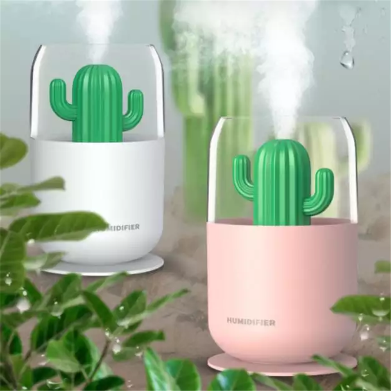 Mini humidificador de aire USB silencioso para dormitorio de oficina con luz nocturna