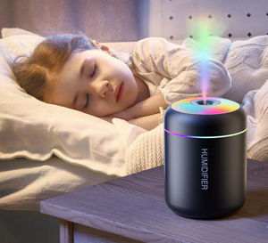 Mini humidificador USB con luz colorida para el hogar