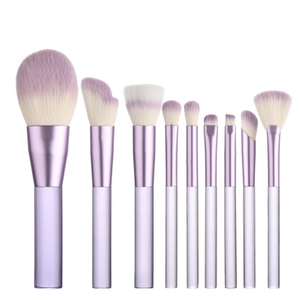 Sistema de herramienta portátil del cepillo del polvo flojo del maquillaje de la fibra sintética 9pcs