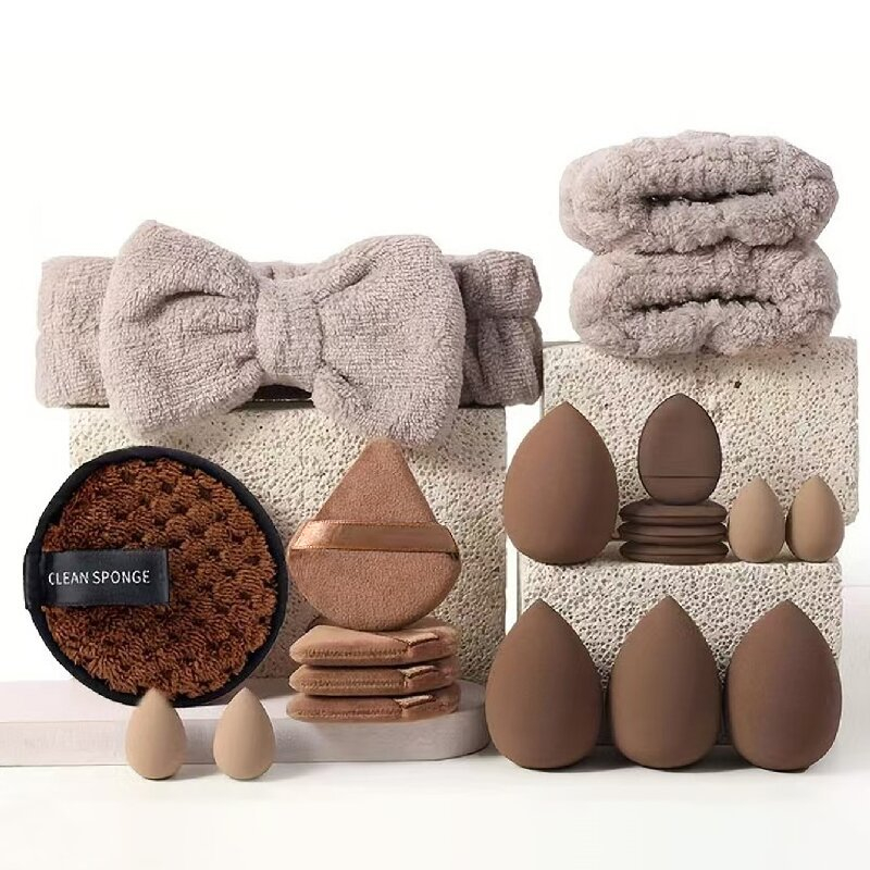 Juego de herramientas de belleza facial para lavado de brochas de maquillaje de 40 piezas 