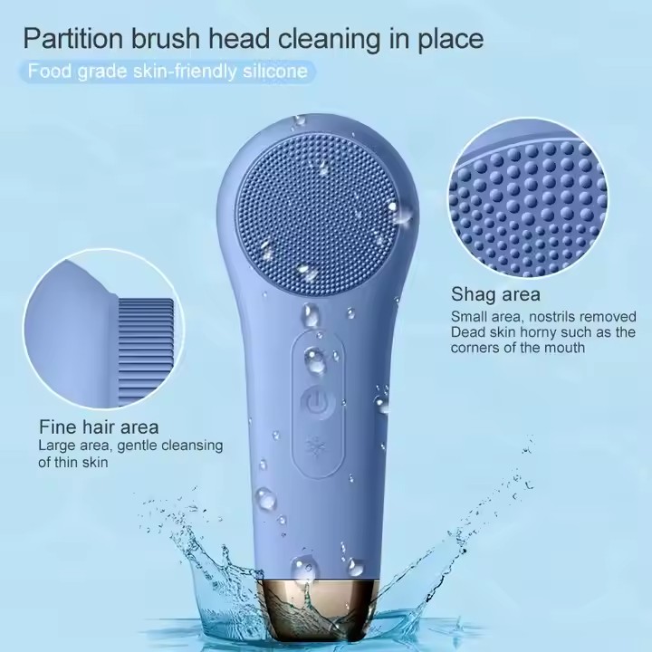 Pincel de limpieza facial de matorrales recargable con agua impermeable para hombres Mujeres