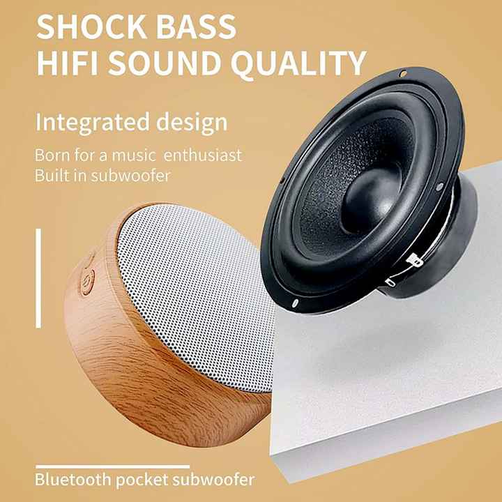 Regalo de promoción Mini altavoz inalámbrico de madera portátil de la música de Bluetooth 