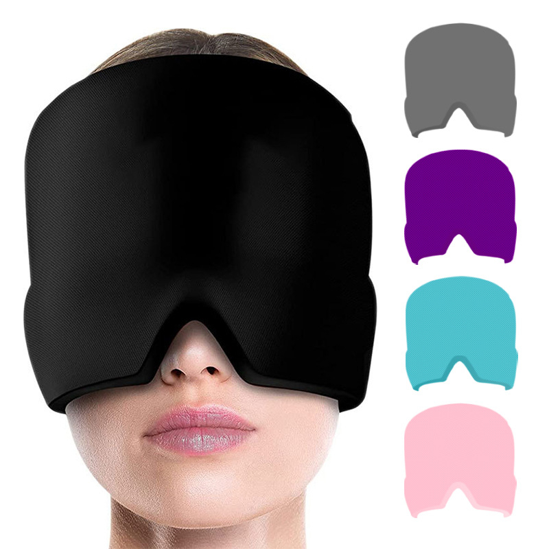 Gorro para aliviar la migraña, mascarillas de hielo en Gel para la tensión y la resaca