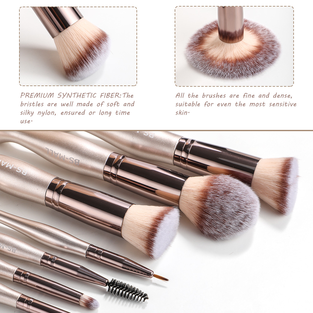 Sistema de cepillo sintético de la base del maquillaje de la herramienta del cepillo del maquillaje 18PCS