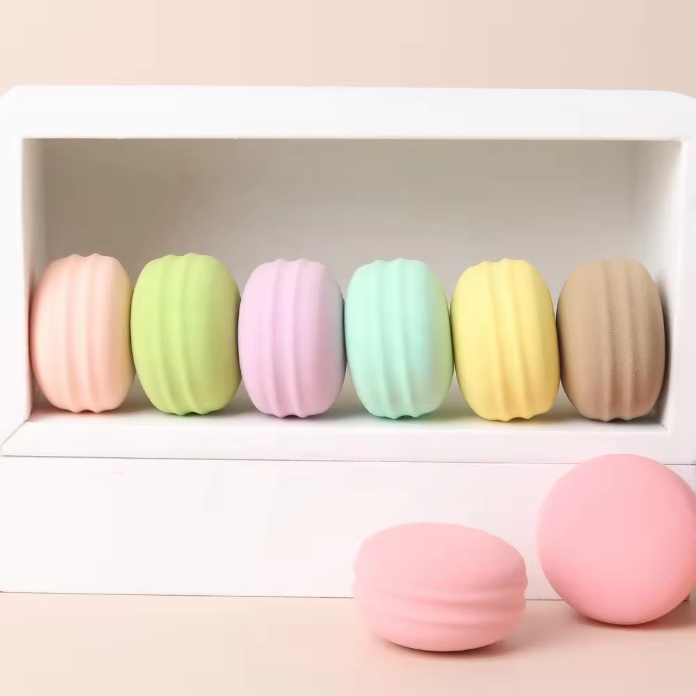 Venta al por mayor Puff en polvo Macaron Round Mini Beauty Eggs