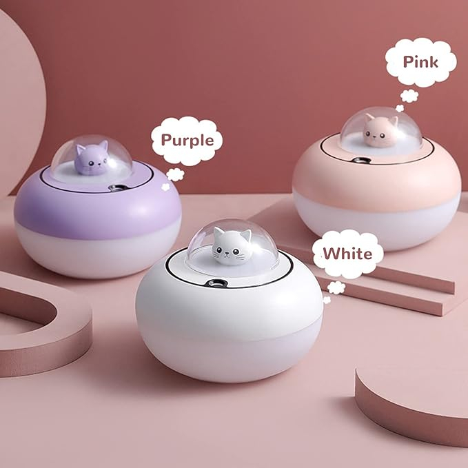 Mini humidificador de escritorio portátil de aire con gato lindo para coche de oficina