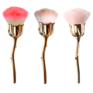 Herramientas de belleza del cepillo del polvo flojo del nuevo cepillo del maquillaje de Rose del estilo