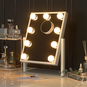 Home Beauty Smart Desktop Hollywood Espejo cosmético LED con lupa