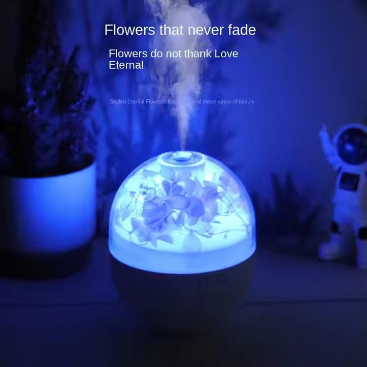 Humidificador de niebla USB Mini flor perpetua creativa portátil para coche