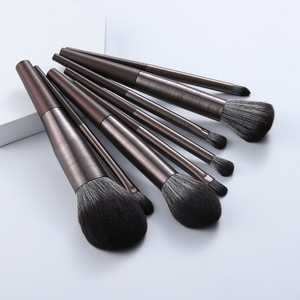 Juego de brochas de maquillaje para colorete y base en polvo suelto suave de 8 piezas