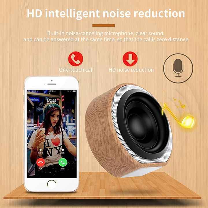 Regalo de promoción Mini altavoz inalámbrico de madera portátil de la música de Bluetooth 