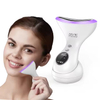  Máquina de estiramiento facial con terapia LED, instrumento de masaje de cuello y belleza 